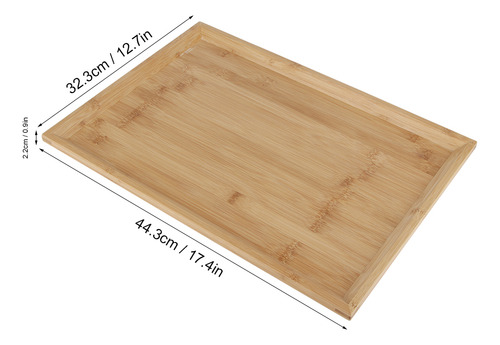 Bandeja Para Servir Comida Rectangular De Bambú Para Cocina