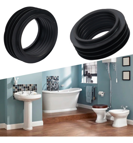 Parte De Sellado En Forma De Cono De Goma, Color Negro, 2 Pi