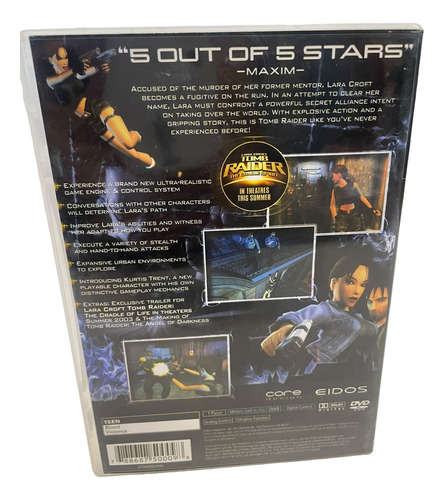 Tomb Raider The Angel Of Darkness Com Capa E Pôster Ps2