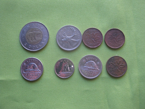 Canadá Lote De 8 Monedas Diferentes