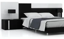 Comprar Respaldo De Sommier 2 Plazas Dormitorio Mesas De Luz Color Marrón