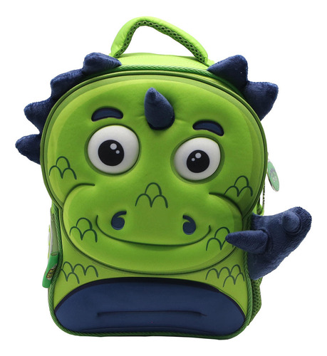 Mochila Cresko 12  Espalda Mundo Dino Verde (di098)