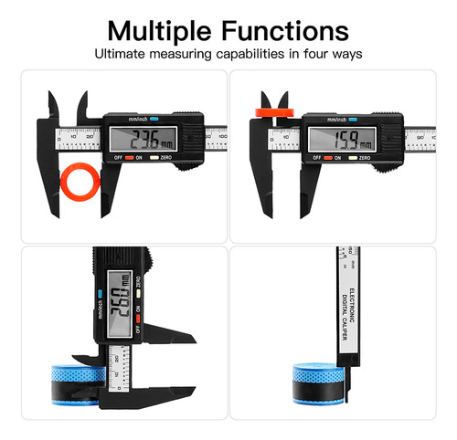 Calibrador Digital Vernier De 150 Mm Con Pantalla Led, Alto
