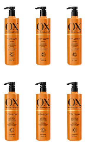 Shampoo Ox Vita Glow Mari Maria 500ml-kit C/6un