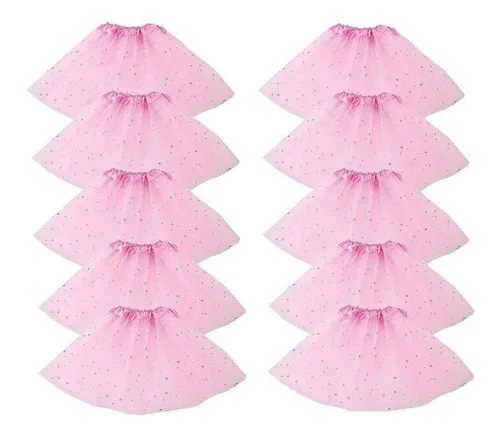 comprar Tutus Niñas Falda Princesa Fiesta Disfraz Rosa Clar 10 Unid