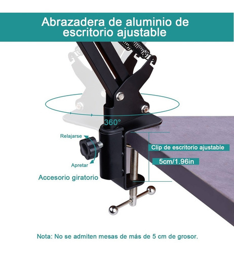 Soporte Brazo Para Grabación Estudio De Condensador