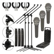 Comprar Combo X3 Micrófonos + Soportes + Cables + Pipetas + Fundas