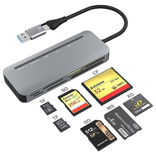 Lector De Tarjetas 7 En 2, Usb-c/usb 3.0