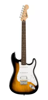 Guitarra elétrica Squier by Fender Bullet. Stratocaster HT HSS de choupo brown sunburst brilhante com diapasão de louro indiano
