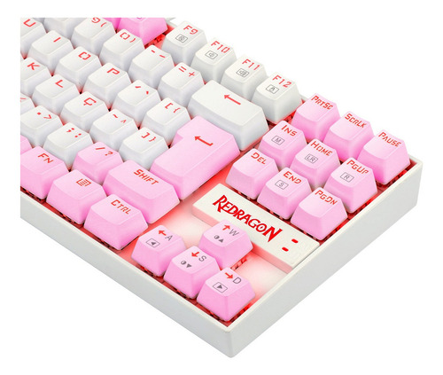 Teclado Kumara Branco E Rosa Rgb Switch Blue K552wp-rgb