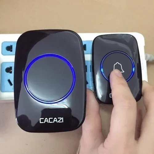 Imagem 4 de 5 de Campainha Sem Fio Cacazi 2 Receptores Alcance 300m Branca