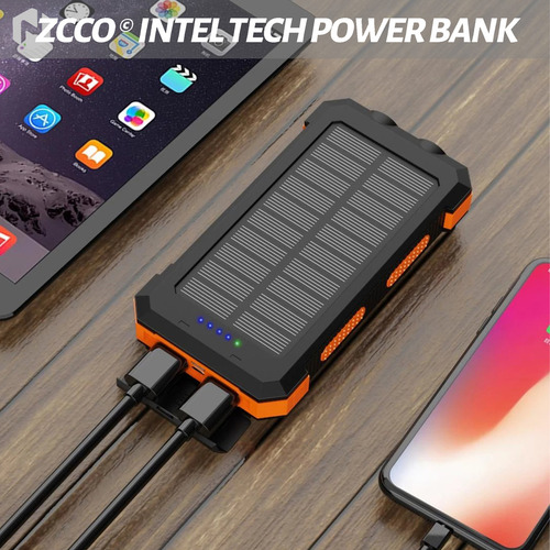 Power Bank 20000mah Carregador Portatil C/4 Cabo+led+bússola