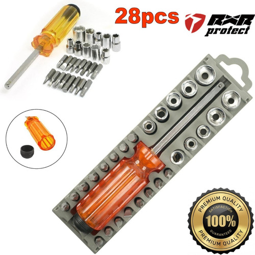 Set Juego Destornillador De 28 Pzas Plana Phillips Torx