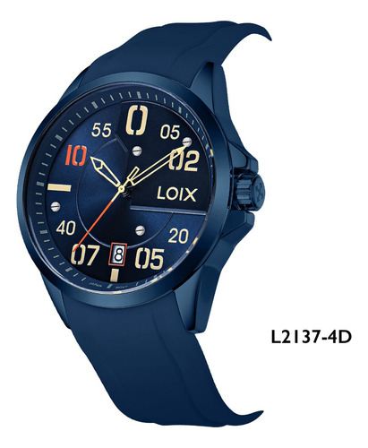 Reloj Hombre Loix® L2137-4 Azul Con Tablero Azul