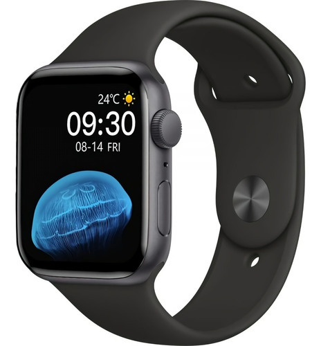 Reloj Inteligente Smartwatch Deportivo Sensor Cardiaco Sms Color de la caja Negro/Rosa