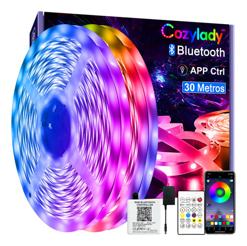 . Tira De Luces Led Bluetooth 30m Rgb Luces Led For Cuarto