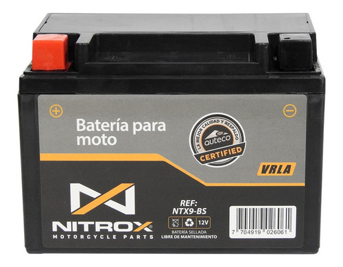 Imagen 1 de 2 de Batería Nitrox Moto Pulsar 200 Ns