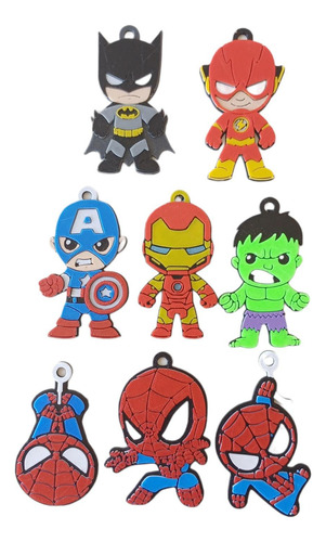 35 Souvenirs Super Heroes Dc Marvel Llavero, Iman, Pin 3d