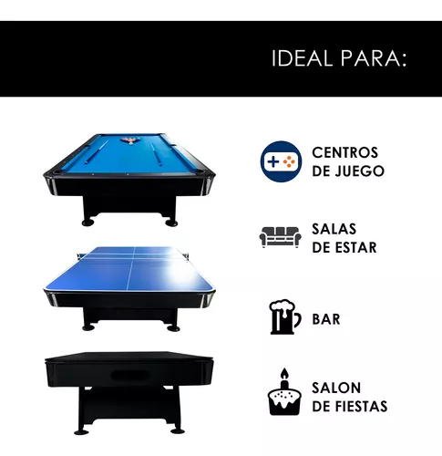 Mesa Multijuegos 3 En 1 Billar Hockey Ping Pong + Accesorios