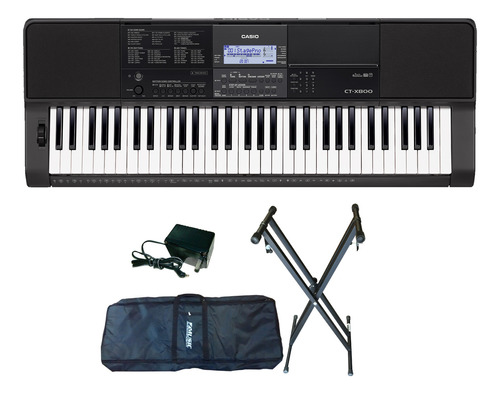 Combo Teclado Casio Ctx-800 + Soporte Funda Y Fuente Prm