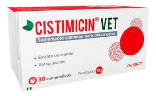 Cistimicin Vet - Avert Caes E Gatos C/ 30 Comprimidos