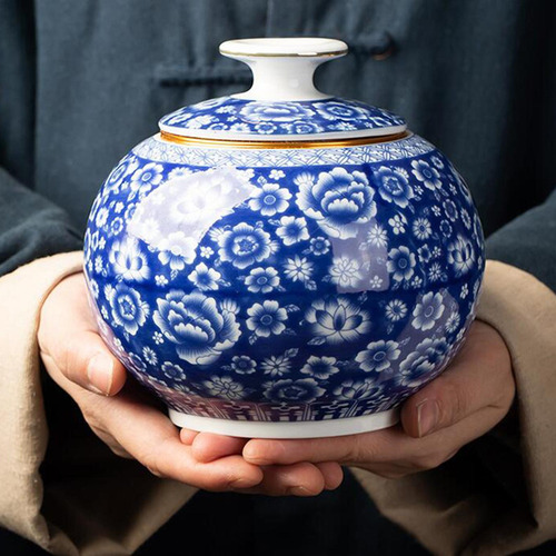 Tarro De Jengibre De Cerámica Bote De Té Florero Estilo D