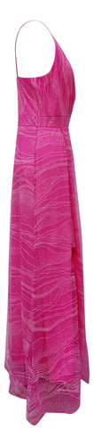 Vestido A La Moda, Patchwork, Sin Mangas, Cuello En V, Liso,