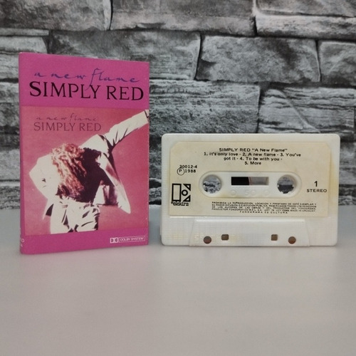 Simply Red  A New Flame Cassette Uruguay 1988 Rock Elektra 