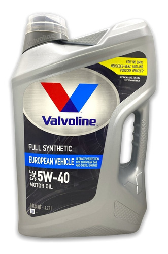 Aceite de motor 5W-40 Valvoline European Vehicle 4.73 litros
