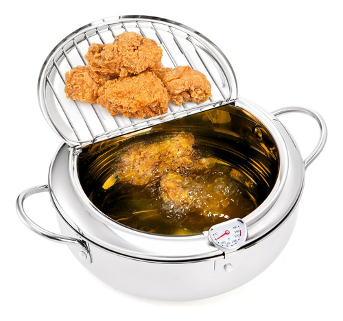 Olla For Freír Yopay De Acero Inoxidable 304, 3,2 L, For