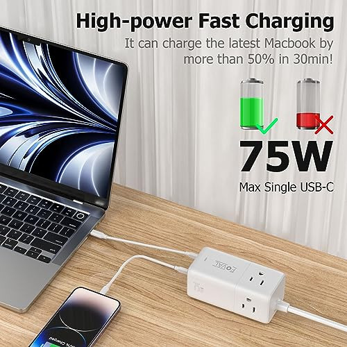Adaptador De Viaje Europeo: Cargador Usb C Y 3 Salidas