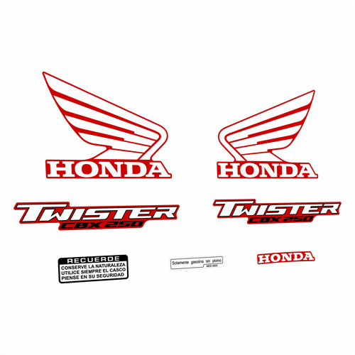 Calcos Honda Cbx 250 Twister Año 2014 Diseño Original