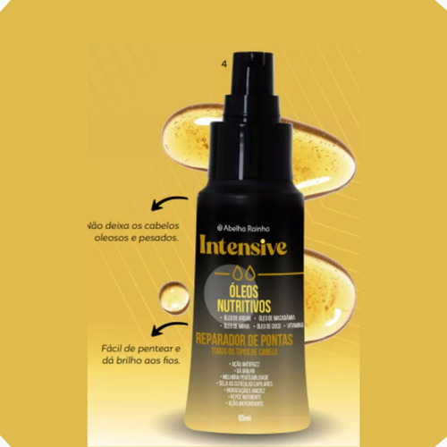 Óleo Nutritivo Reparador De Pontas Antifrizz Abelha Rainha