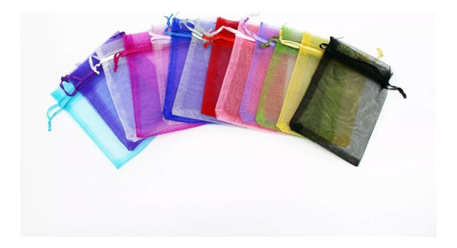 Bolsa Organza 7x9 Cms 12 Unds Paquete Surtido De  Colores