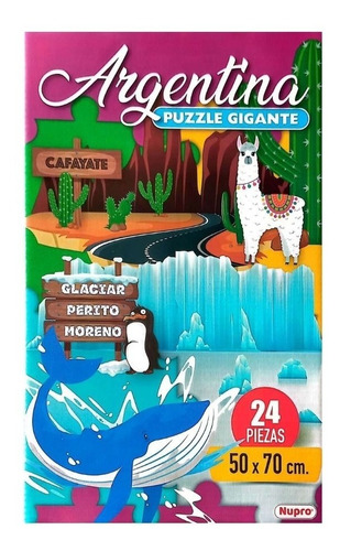 Rompecabezas Puzzle Gigante Mapa Argentina 24 Piezas Nupro