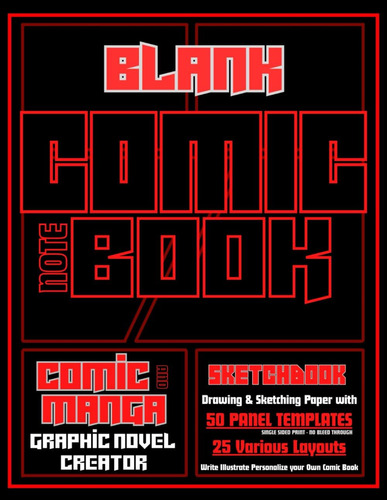 Libro: Blank Comic Book Notebook: Draw Your Own Comics And M