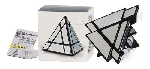 Cubo Rubik Piraminx Mirror 3x3 Plateada Sengso Speedcube 