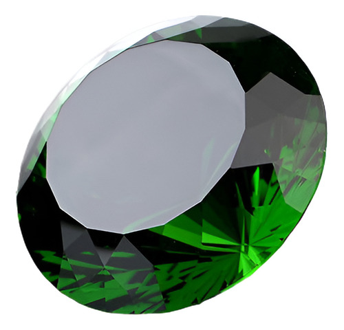 Pisapapeles Enorme Cristal Verde Cortan Vidrio Diamante Giga