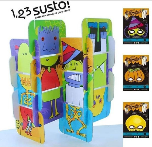 1, 2, 3 Susto! Cartas Con Encastres Versión Pocket- Ludiedro