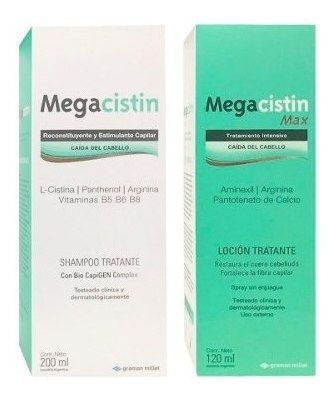 Megacistin Shampoo Y Locion Anticaida Fortalecedor X 200 Ml