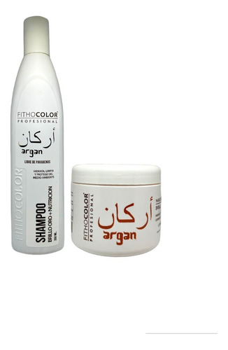 Kit Fithocolor Shampoo + Máscara Argán Nutre Repara 350ml