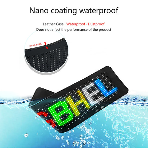 Placa De Carro Led H, Painel De Matriz De Led Flexível De 26