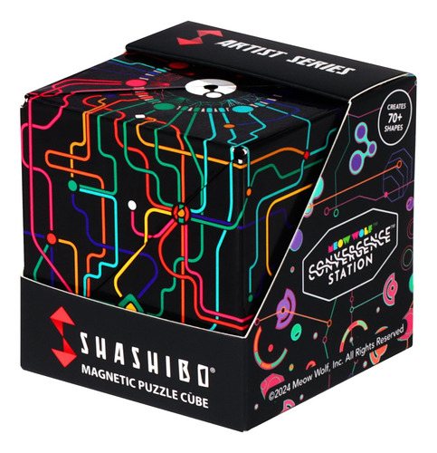 Puzzle Cube Shashibo Meow Wolf Con 36 Imanes De Tierras Rara