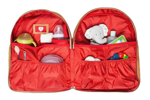 Imagen 3 de 8 de Mochila Bolso Maternal Nina 180 Cuero Happy Little Moments