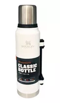 Termo Stanley Classic 940ml con tapón cebador - Negro — Aventureros