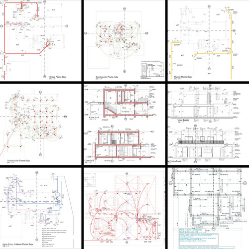 Planos De Gas, Electricidad, Sanitarios, Estructura, Computo