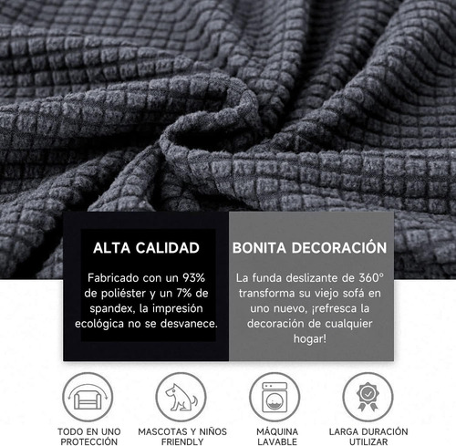Protector Cubre Sala Elástico Ajustable Strech Fit 3 Pzas