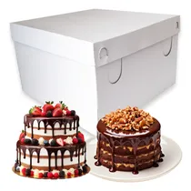 Comprar 50 Cajas De Torta Pastel De 24 Cm. Para Repostería