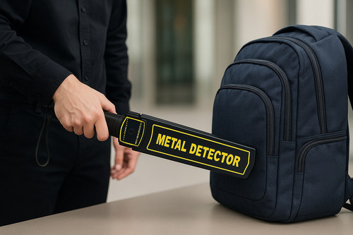 Detector De Metais Manual Portátil Com Bateria Recarregável
