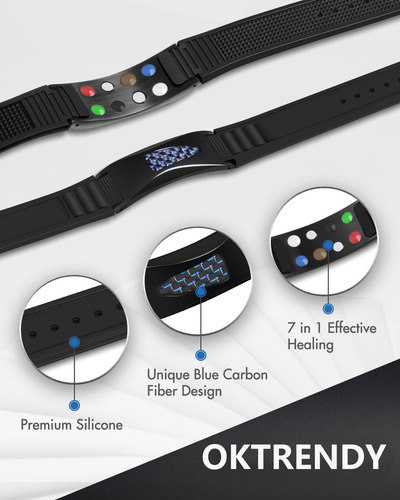 Pulseras Deportivas Magnéticas De Silicona 7 En 1 Con Energí
